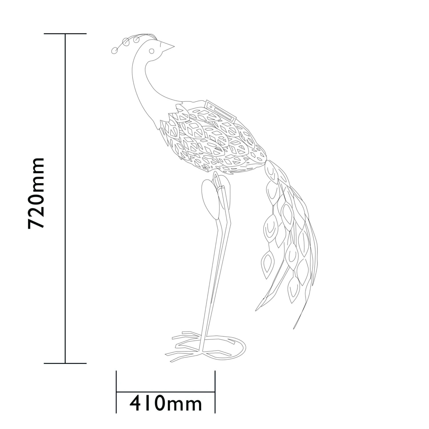 Luxform Solar Dierlamp Pauw Groot 4 Luxform Solar Dierlamp Pauw Groot - Afbeelding 2
