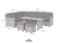 Outdoor Feelings Blue Reflex Dining Linkse Loungeset -LuxForm Winkel 446079 540997 outdoor feelings afmetingen tuinsets 01 ecommerce bbea