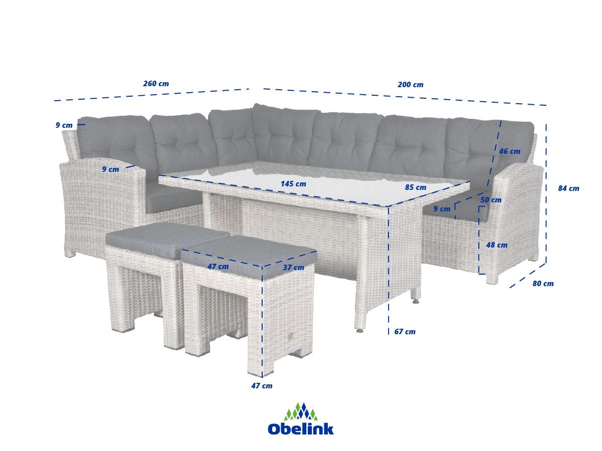 Outdoor Feelings Casablanca Linkse Loungeset 6 Outdoor Feelings Casablanca Linkse Loungeset - Afbeelding 4