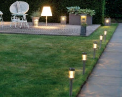 Tuinlampen Set Solar Zilver RVS 10 Stuks 12 Tuinlampen Set Solar Zilver RVS 10 Stuks -LuxForm Winkel 895823s4