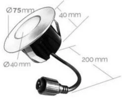 Easy Connect Led Grond Spot Warm Wit Ø 7,5CM -LuxForm Winkel Easy Connect Led grond spot Warm wit rond 2