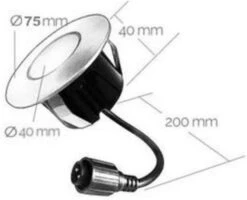 Easy Connect Led Grond Spot Blauw Ø 7,5CM -LuxForm Winkel Easy Connect Led grond spot blauw 2