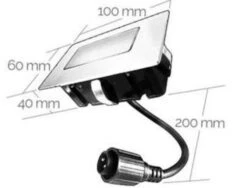 Easy Connect Led Grond Spot Blauw Rechthoek -LuxForm Winkel Easy Connect Led grond spot blauw rechthoek 2