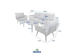 Outdoor Feelings Amalfi Loungeset -LuxForm Winkel amalfi afmetingen ecommerce 8942
