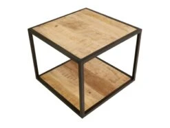 Merkloos Jack 50x50x40 Bijzettafel -LuxForm Winkel bijzettafel jack hout metaal 2 ecommerce