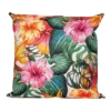 Buitenkussen Bloem Roze/oranje 45x45cm - Tuinkussen