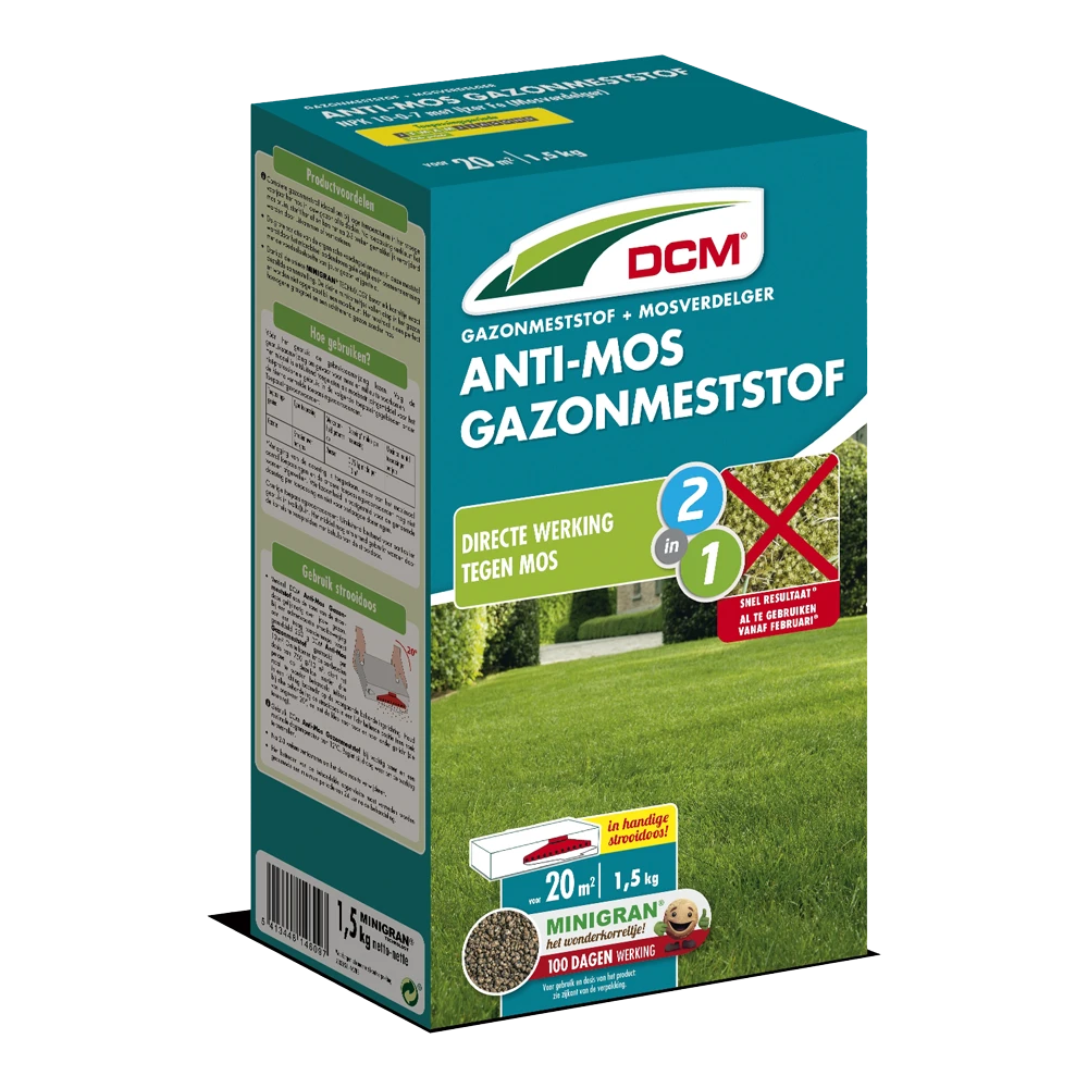 DCM Anti-mos Gazonmeststof - 1,5kg - Gazonmeststof 3 DCM Anti-mos Gazonmeststof - 1,5kg - Gazonmeststof