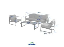 Hartman Jordan Black Grey Loungeset -LuxForm Winkel jordanblackgrey afmetingen ecommerce 0214