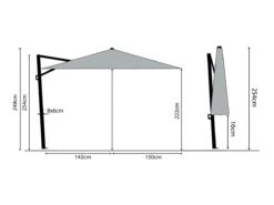 Madison Saint-Tropez Parasol -LuxForm Winkel madison saint tropez parasol grijs 8 ecommerce 8674 1