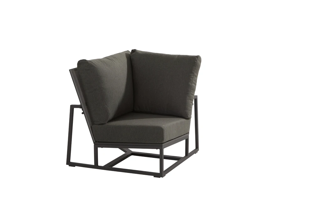 Mauritius Lounge Hoekelement - Antraciet - Incl. Kussens 3 Mauritius Lounge Hoekelement - Antraciet - Incl. Kussens