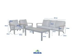 Outdoor Feelings Polaris Antraciet Loungeset -LuxForm Winkel polaris anthraciet afmetingen 1 ecommerce b818