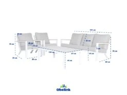 Outdoor Feelings Polaris Wit Loungeset -LuxForm Winkel polaris wit afmetingen ecommerce 2490
