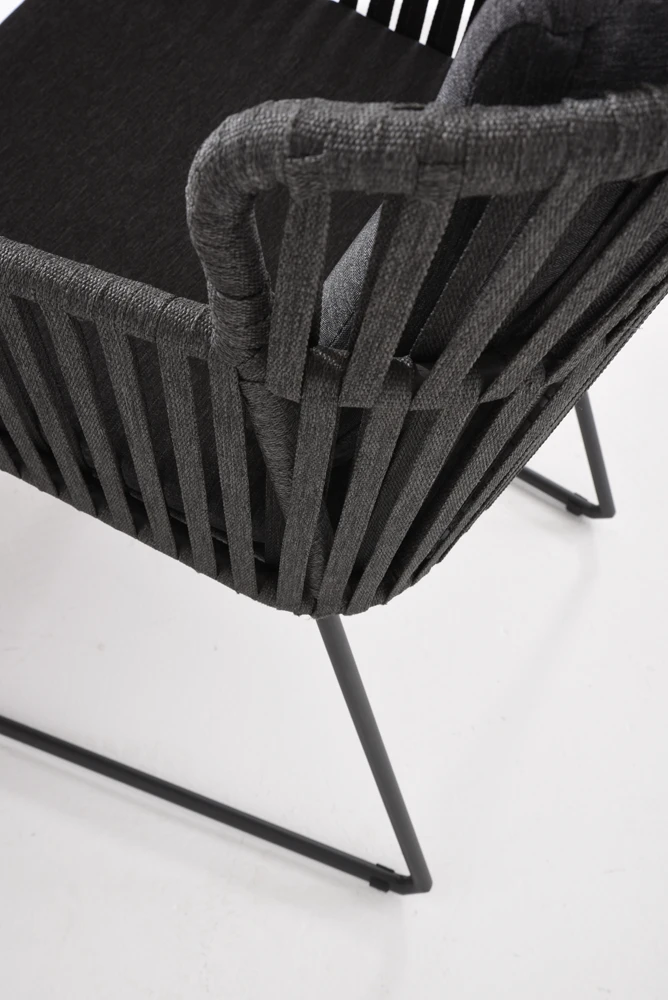 Vitali Dining Stoel - Antraciet - Incl. Kussens 7 Vitali Dining Stoel - Antraciet - Incl. Kussens - Afbeelding 5